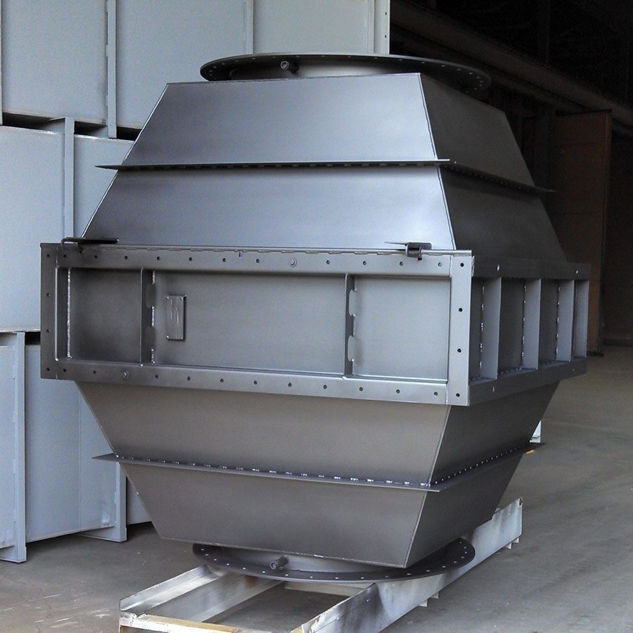 A uniquely shaped metal fabrication project for air pollution control