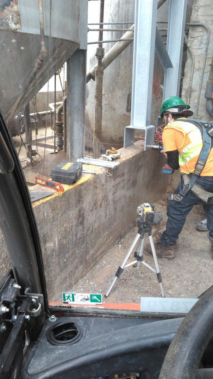 GSM Industrial field crew during onsite installation of custom stair and platform system
